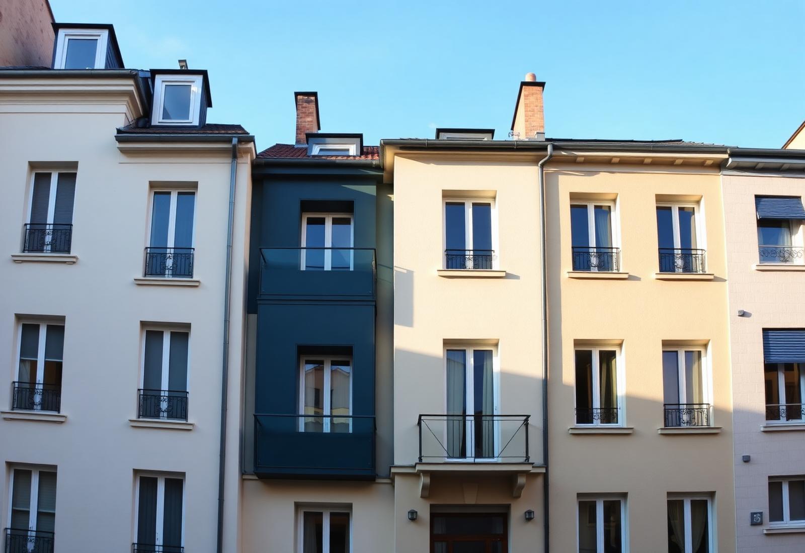 Façade d'une petite copropriété résidentielle